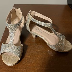 Girls sz 12 dance, flower girl shoes